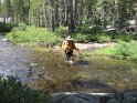 On the way up to Harriet Lake - the first creek ford where we had to wade