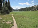 Heading down towards Miller Lake - very pretty, but no inlet to speak of. As we were eating lunch, three trail crew members came up from the other side on their horses, and led the horses into the water to drink.  I was glad I didn't get my water from there!