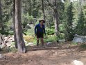 We'd left Miller Lake, climbed a bit, then hit an 800' drop down switchbacks to Spiller creek.  Wish I had brought the fishing rod with me, as I could see a couple of nice brookies just above where we crossed the creek.