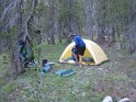 The last night's camp.  Not much of a campsite, and the creek was basically a series of pools without running water, so we basically made a dry camp.